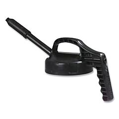 Oil Safe 100301 Stretch Spout Lid, 0.5 In Dia, Black, Engineering Plastic