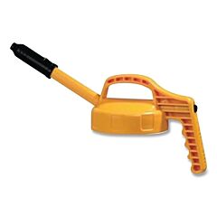 Oil Safe 100309 Stretch Spout Lid, 0.5 In Dia, Yellow, Engineering Plastic