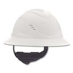 Msa 10215828 V-Gard® C1™ Hard Hat, Fas-Trac® Iii 4 Point Ratchet, Vented, White
