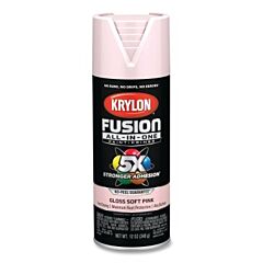 Krylon K02717007 Fusion All-In-One™ Paints + Primers, 12 Oz, Aerosol Can, Gloss Pink Blush