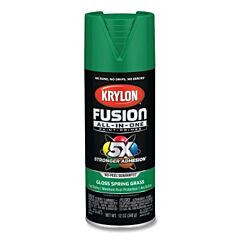 Krylon K02724007 Fusion All-In-One™ Paints + Primers, 12 Oz, Aerosol Can, Gloss Spring Glass