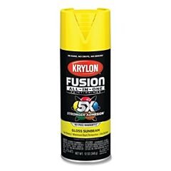 Krylon K02725007 Fusion All-In-One™ Paints + Primers, 12 Oz, Aerosol Can, Gloss Sunbeam