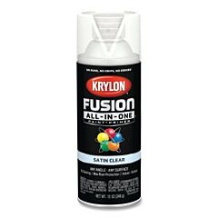 Krylon K02735007 Fusion All-In-One™ Paints + Primers, 12 Oz, Aerosol Can, Satin Clear