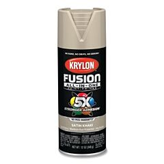 Krylon K02740007 Fusion All-In-One™ Paints + Primers, 12 Oz, Aerosol Can, Satin Khaki