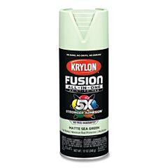 Krylon K02762007 Fusion All-In-One™ Paints + Primers, 12 Oz, Aerosol Can, Matte Sea Green