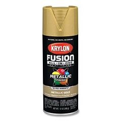 Krylon K02770007 Fusion All-In-One™ Paints + Primers, 12 Oz, Aerosol Can, Metallic Gold