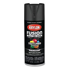 Krylon K02776007 Fusion All-In-One™ Paints + Primers, 12 Oz, Aerosol Can, Textured Black