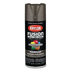 Krylon K02787007 Fusion All-In-One™ Paints + Primers, 12 Oz, Aerosol Can, Hammered Dark Bronze