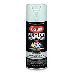 Krylon K02797007 Fusion All-In-One™ Paints + Primers, 12 Oz, Aerosol Can, Matte Vintage Blue