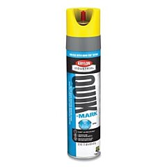 Krylon Qt0380100 Quik-Tap™ Inverted Marking Paint, 22 Oz, Aerosol Can, Apwa Utility Yellow, Water Based