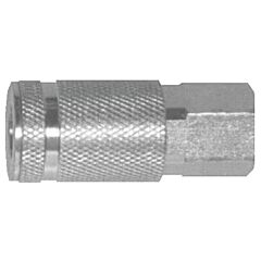 Dixon Valve Dc20 Air Chief Industrial Semi-Auto Coupler, Pipe Thread, 1/4 In Body Size, 1/4 In (Npt) F, Brass