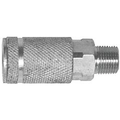 Dixon Valve Dc21 Air Chief Industrial Semi-Auto Coupler, Pipe Thread, 1/4 In Body Size, 1/4 In (Npt) M, Brass