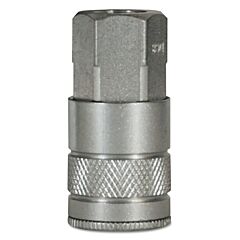 Dixon Valve Dc10 Air Chief Industrial Semi-Auto Coupler, Pipe Thread, 1/2 In Body Size, 1/2 In (Npt) F, Brass