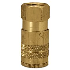 Dixon Valve Dc2023 Air Chief Industrial Semi-Auto Coupler, Pipe Thread, 1/4 In Body Size, 3/8 In (Npt) F, Brass