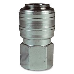 Dixon Valve 2Mf2-Pl M-Series Aro Pneumatic Automatic Female Threaded Coupler, 1/4 In Thread, 1/4 In Female, Nickel Plated Brass