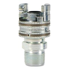 Dixon Valve 4Fm6 F-Series Pneumatic Manual Threaded Coupler, 1/2 In Thread, 3/4 In Male, Nickel Plated Brass