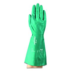 Alphatec 58-335-9 58-335 Aquadri Heavy-Duty Nitrile Gloves, Gauntlet Cuff, Soft Foam Lining, Size 9, Green