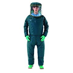 Ansell 81-944-7 Alphatec 4000 Encpsulated Chemical Protective Coverall, Green, Medium