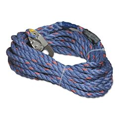 Honeywell Miller 300L-Z7/100Ftbl 300L Rope Lifeline Series, 100 Ft, Snap Hook And Loop, 310 Lb