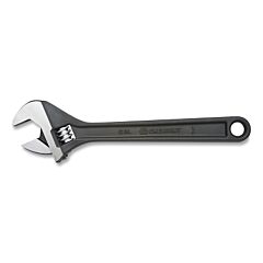 Crescent At210Bk Black Oxide Adjustable Wrench, Polished Face, 10 In Overall L, 1.13 In Opening, Sae/Metric
