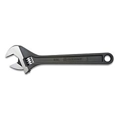 Crescent At212Bk Black Oxide Adjustable Wrench, Polished Face, 12 In Overall L, 1.5 In Opening, Sae/Metric