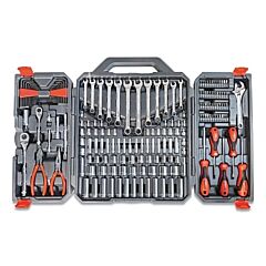 Crescent Ctk180 1/4 In And 3/8 In Drive 6-Pt Sae/Metric Professional Tool Set, 180 Piece