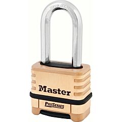 Master Lock 1175Lh Proseries® Resettable Combination Padlock, 3/8 In Dia X 15/16 In W X 2-1/16 In H Shackle, Brass, Boxed