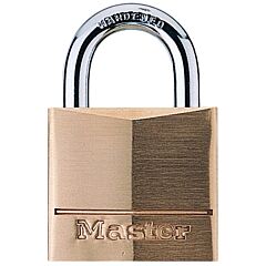 Master Lock 130D No. 130 Solid Brass Padlock, 3/16 In Dia, 5/8 In L X 9/16 In W, Brass