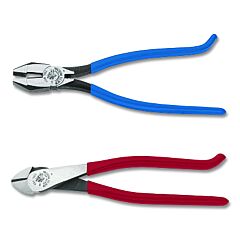 Klein Tools 94508 Ironworker'S Plier Set, 2 Piece, 9-1/4 In Side Cutter, 9-3/16 In Diagonal Cutter