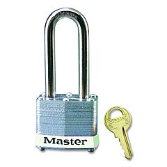 Master Lock 3Kalhylw2374 No. 3 Laminated Steel Padlock, 9/32 In Dia, 5/8 In W X 2 In H Shackle, Silver/Yellow, Keyed Alike, Keyed 2374