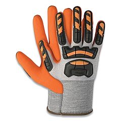 Wells Lamont I2477Xxl Hi-Vis Cut Resistant Impact Gloves, Stainless Steel, Fiberglass, Hppe, Nylon, Lycra, 2X-Large, Hi-Vis Orange/Gray/Black