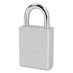 American Lock A1105Clr Anodized Aluminum Safety Padlock, 1/4 In Dia, 1 In L, 25/32 In W, Clear, Keyed Different