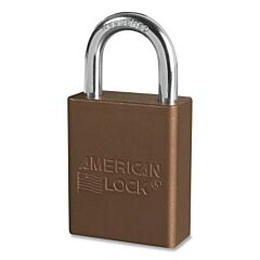 American Lock A1105Kabrn-25372 Anodized Aluminum Safety Padlock, 1/4 In Dia, 1 In L, 25/32 In W, Brown, Keyed Alike, Keyed - 25372