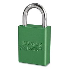 American Lock A1105Kagrn-38843 Anodized Aluminum Safety Padlock, 1/4 In Dia, 1 In L, 25/32 In W, Green, Keyed Alike, Keyed - 38843