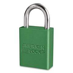 American Lock A1105Kamkgrn-24098 Anodized Aluminum Safety Padlock, 1/4 In Dia, 1 In L, 25/32 In W, Green, Keyed Alike, Master Keyed - 24098