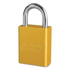 American Lock A1105Kaylw-25477 Anodized Aluminum Safety Padlock, 1/4 In Dia, 1 In L, 25/32 In W, Yellow, Keyed Alike, Key - 25477