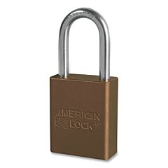 American Lock A1106Kabrn-25438 Anodized Aluminum Safety Padlock, 1/4 In Dia, 1-1/2 In L, 25/32 In W, Brown, Keyed Alike, Keyed - 25438