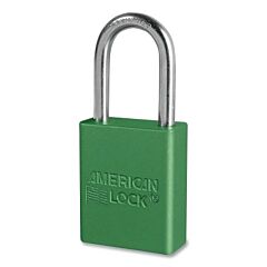 American Lock A1106Kagrn-75833 Anodized Aluminum Safety Padlock, 1/4 In Dia, 1-1/2 In L, 25/32 In W, Green, Keyed Alike, Keyed - 75833