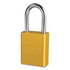 American Lock A1106Kaylw-33838 Anodized Aluminum Safety Padlock, 1/4 In Dia, 1-1/2 In L, 25/32 In W, Yellow, Keyed Alike, Keyed - 33838