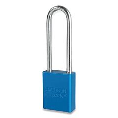 American Lock A1107Kablu-24637 Anodized Aluminum Safety Padlock, 1/4 In Dia, 3 In L, 25/32 In W, Blue, Keyed Alike, Keyed - 24637