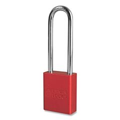 American Lock A1167Red Anodized Aluminum Safety Padlock, 1/4 In Dia, 3 In L, 1/4 In W, Red, Keyed Different