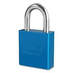 American Lock A1205Kablu-33274 Solid Aluminum Padlock, 5/16 In Dia, 1-1/8 In L, 3/4 In W, Blue, Keyed Alike, Keyed - 33274