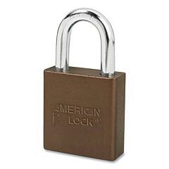 American Lock A1205Kabrn-69421 Solid Aluminum Padlock, 5/16 In Dia, 1-1/8 In L, 3/4 In W, Brown, Keyed Alike, Keyed - 69421