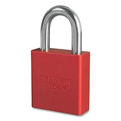 American Lock A1205Kared-53564 Solid Aluminum Padlock, 5/16 In Dia, 1-1/8 In L, 3/4 In W, Red, Keyed Alike, Keyed - 53564