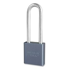 American Lock A12Ka-54385 Solid Aluminum Padlock, 5/16 In Dia, 3 In L, 3/4 In W, Gray, Keyed Alike, Keyed - 54385