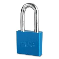 American Lock A1306Blu Solid Aluminum Padlock, 3/8 In Dia, 2 In L, 3/4 In W, Blue, Keyed Different