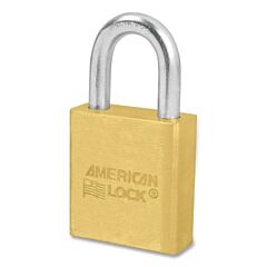American Lock A20Ka-26258 Solid Brass Padlock, 5/16 In Dia, 1-1/8 In L, 3/4 In W, Keyed Alike, Keyed - 26258