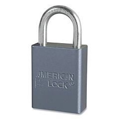 American Lock A30Ka-25743 Solid Aluminum Padlock, 1/4 In Dia, 1 In L, 3/4 In W, Silver, Keyed Alike, Keyed - 25743