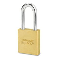 American Lock A3701 Solid Brass Padlock, 3/8 In Dia, 2 In L, 3/4 In W, Keyed Different