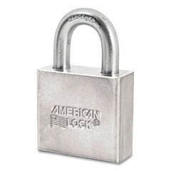 American Lock A50Ka-A656 Solid Steel Padlock, 3/8 In Dia, 1-1/8 In L, 3/4 In W, Silver, Keyed Alike, Keyed - A656